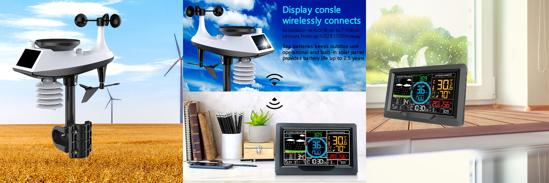 गुणवत्ता वायरलेस मौसम स्टेशन फैक्टरी