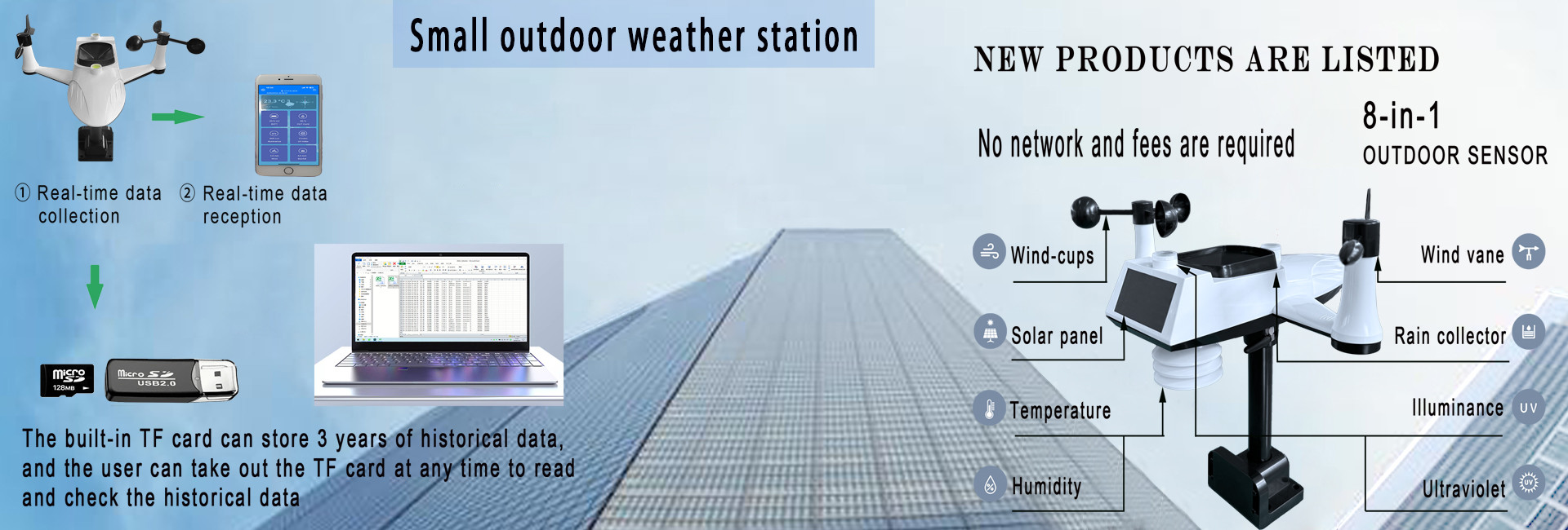 गुणवत्ता वायरलेस मौसम स्टेशन फैक्टरी